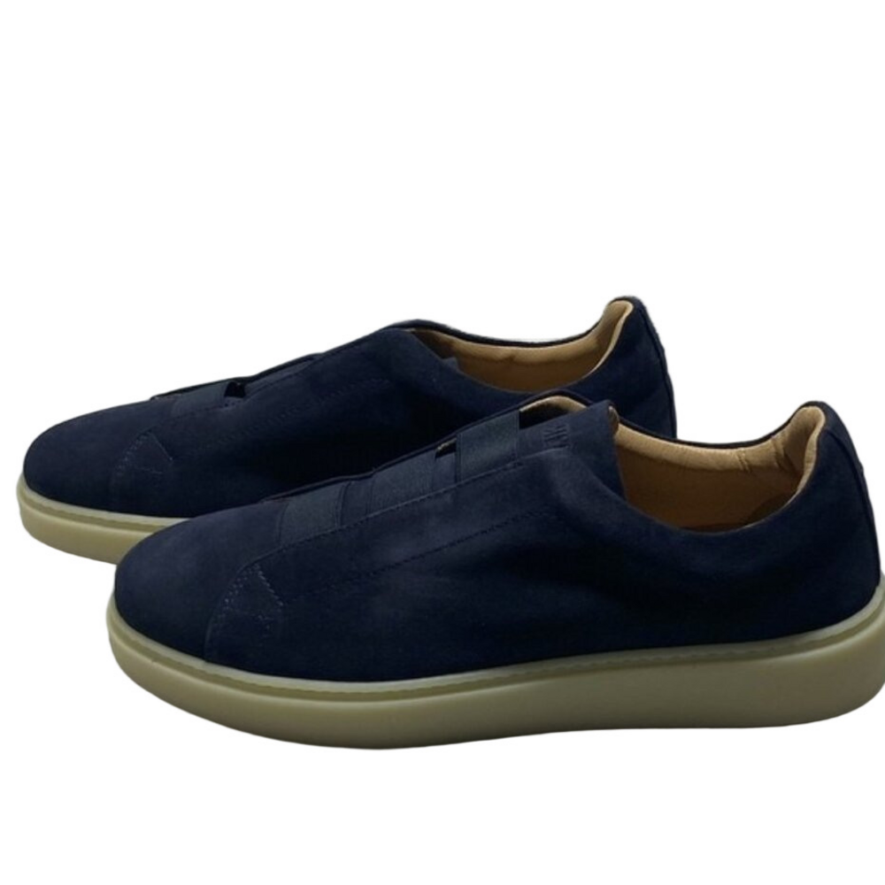 NEW RFR FABIANO RICCI Men’s Velour Abisso Suede Slip-On Sneakers – Size 10